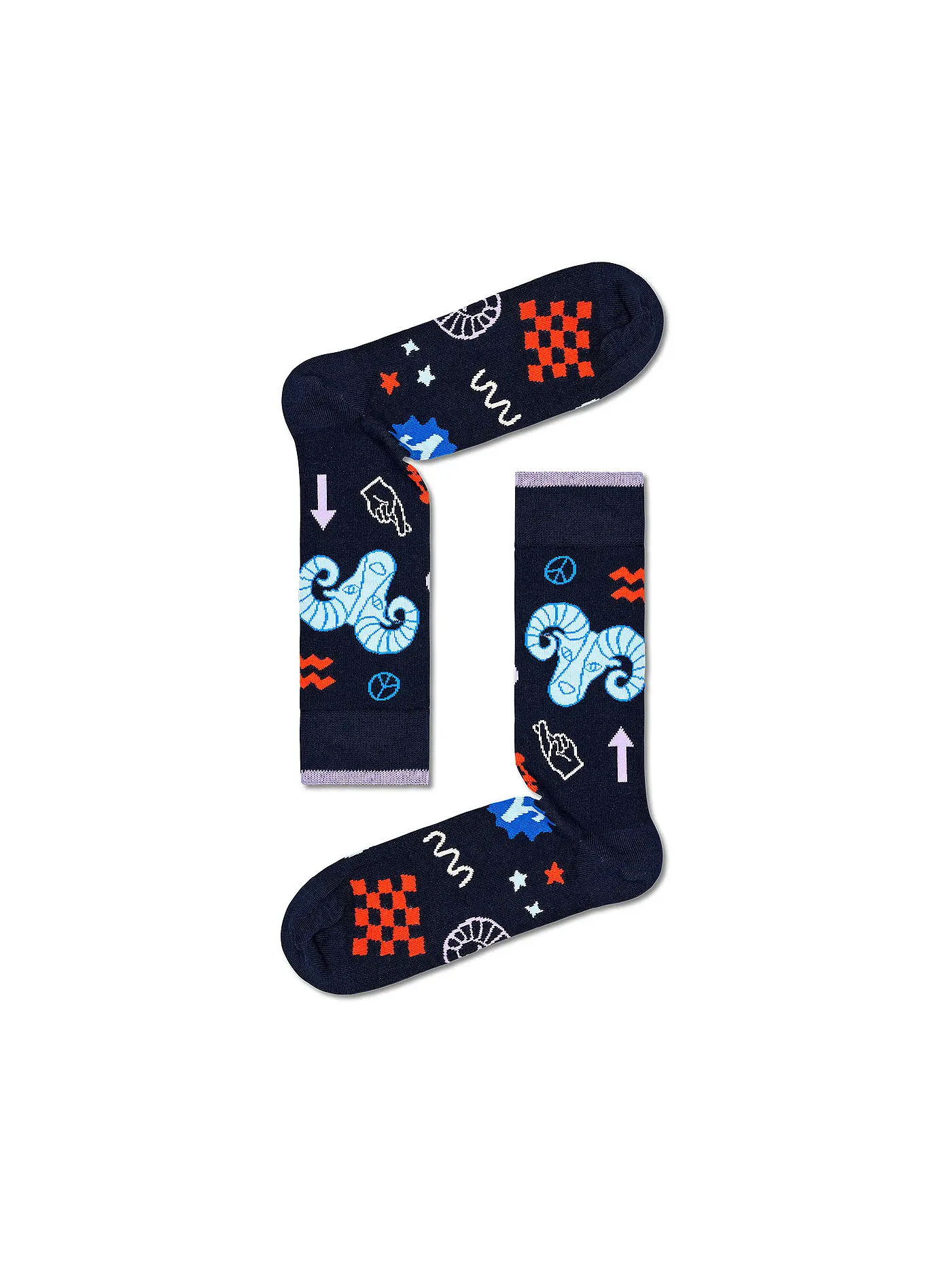 HAPPY SOCKS | Damen Socken 36-40 WIDDER orange | 